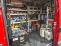 Inside one service vehicle